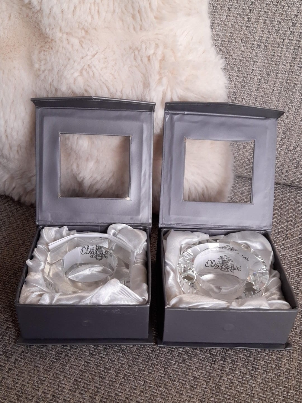 Oleg Cassini Crystal Candle Holders (Set of 2)